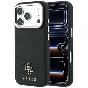 Guess Saffiano Small 4G Classic MagSafe GUHMP18X6PSA4DMK kryt pro iPhone 18 Pro Max / iPhone 17 Pro Max černý