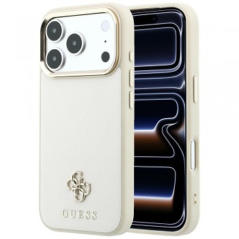 Guess Saffiano Small 4G Classic MagSafe GUHMP18X6PSA4DME kryt pro iPhone 18 Pro Max / iPhone 17 Pro Max béžový