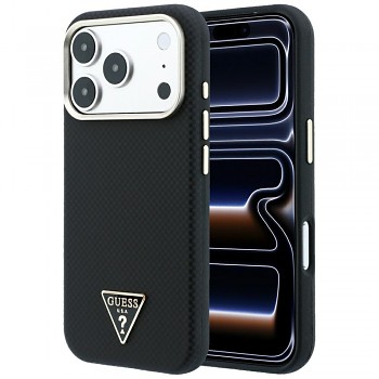 Guess Kevlar Triangle Logo MagSafe GUHMP18L6PWKSGTK kryt pro iPhone 18 Pro / iPhone 17 Pro černý