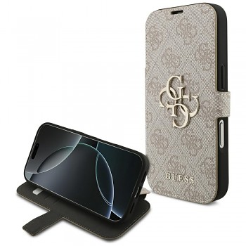 Guess Book 4G Metal Logo GUBKP18X4GMGPI pouzdro pro iPhone 18 Pro Max / iPhone 17 Pro Max růžové