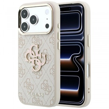 Guess Hardcase 4G Big Resin Logo GUHCP18X6P4SRMLP kryt pro iPhone 18 Pro Max / iPhone 17 Pro Max růžový