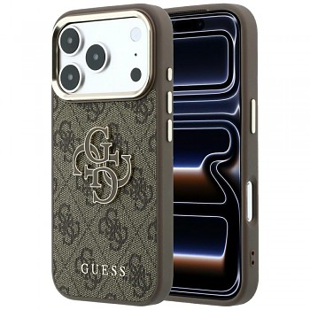 Guess Hardcase 4G Big Resin Logo GUHCP18X6P4SRMLW kryt pro iPhone 18 Pro Max / iPhone 17 Pro Max hnědý