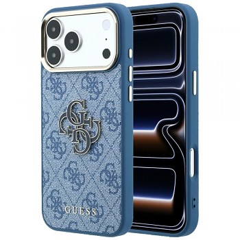 Guess Hardcase 4G Big Resin Logo GUHCP18X6P4SRMLB pro iPhone 18 Pro Max / iPhone 17 Pro Max modrý