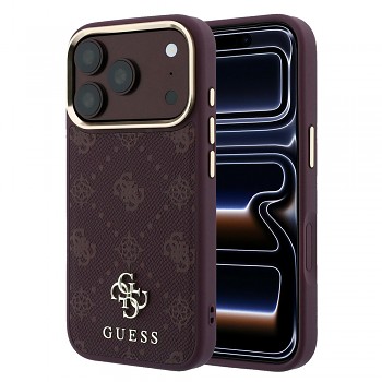 Guess Peony 4G Small Logo MagSafe GUHMP18L6PGS4NPU kryt pro iPhone 18 Pro / iPhone 17 Pro vínový