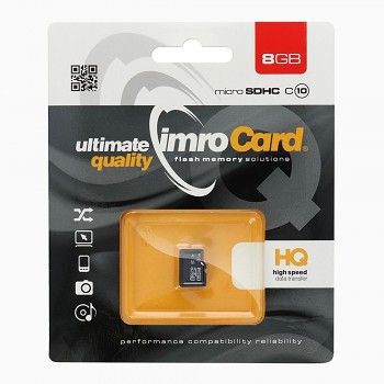 IMRO paměťová karta microSDHC 8GB Class 10 UHS-I 100MB/s