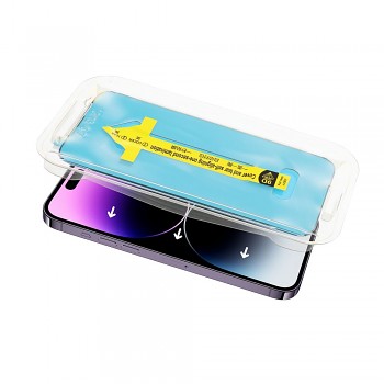 5D Full Glue tvrzené sklo pro iPhone 13 / 13 Pro / 14 černé s aplikátorem