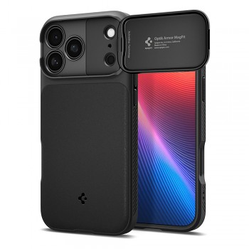 Spigen Optik Armor MagFit ACS09953 kryt pro iPhone 18 Pro / iPhone 17 Pro černý