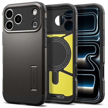 Odolný zadní kryt Spigen Tough Armor T MagSafe ACS12137 pro iPhone 18 Pro Max / iPhone 17 Pro Max šedý Gunmetal