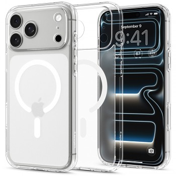 Spigen Ultra Hybrid MagSafe ACS12161 kryt pro iPhone 18 Pro / iPhone 17 Pro bílý mrazivý