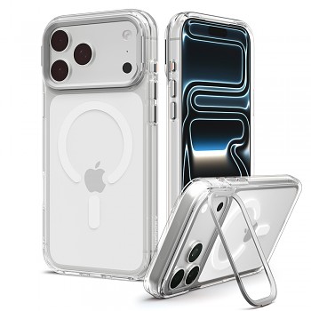 Kryt Spigen Ultra Hybrid Optik S MagSafe ACS11908 na iPhone 18 Pro Max / iPhone 17 Pro Max průhledný stříbrný