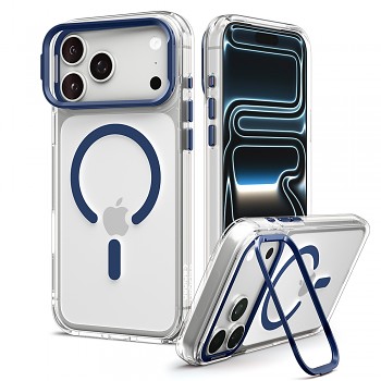 Kryt Spigen Ultra Hybrid Optik S MagSafe ACS11922 na iPhone 18 Pro / iPhone 17 Pro průhledný tmavě modrý