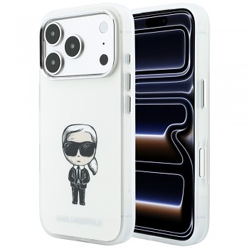 Karl Lagerfeld HC MagSafe IML Ikonik Sketch Print kryt pro iPhone 18 Pro / iPhone 17 Pro KLHMP18L6HKIKDE béžový