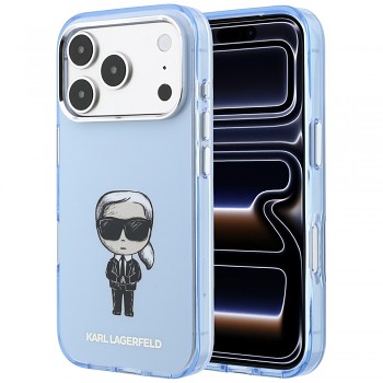 Karl Lagerfeld HC MagSafe IML Ikonik Sketch Print KLHMP18L6HKIKDB kryt pro iPhone 18 Pro / iPhone 17 Pro modrý