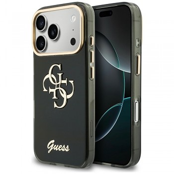 Kryt Guess IML 4G Metal Script GUHCP18X5HC4MLSK pro iPhone 18 Pro Max / iPhone 17 Pro Max černý