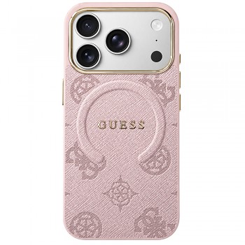 Kryt Guess 4G Embossed Ring Classic Logo MagSafe GUHMP18XP4MSEGP pro iPhone 18 Pro Max / iPhone 17 Pro Max růžový