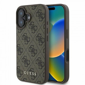 Guess PU 4G Classic kryt pro iPhone 16 GUHCP16SG4GFBR hnědý