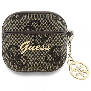 Kryt Guess 4G Charm pro Apple AirPods 4 hnědý
