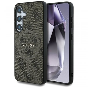 Kryt Guess Magnetic PU 4G Ring Classic Logo GUHMS25SG4GFRW pro Samsung Galaxy S25 hnědý