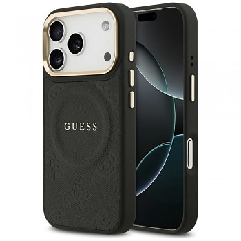 Kryt Guess Peony Hot Stamp MagSafe GUHMP17LPSAMSECK pro iPhone 17 Pro černý