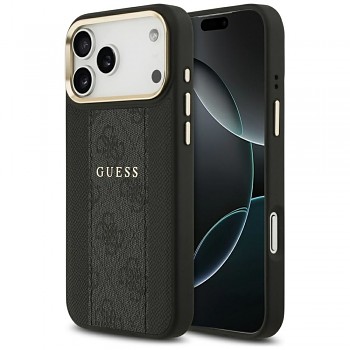 Guess 4G Stripe MagSafe kryt pro iPhone 17 Pro Max GUHMP17XPG4SEMCK černý