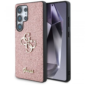 Kryt Guess Fixed Glitter Big 4G GUHCS25LHG4SGP pro Samsung Galaxy S25 Ultra růžový