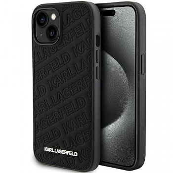 Karl Lagerfeld Quilted Pattern kryt pro iPhone 15 KLHCP15SPQKPMK černý