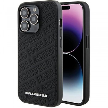 Karl Lagerfeld Quilted Pattern kryt pro iPhone 15 Pro KLHCP15LPQKPMK černý