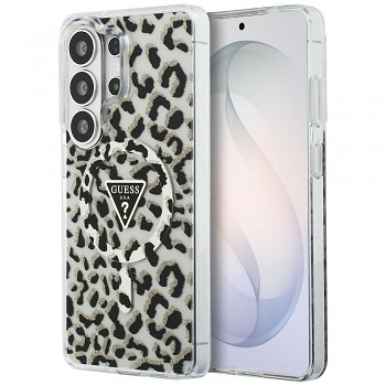 Kryt Guess Magnetic IML Leopard Print Triangle pro Samsung Galaxy S26 Ultra GUHMS26LHLEGTGLK černý