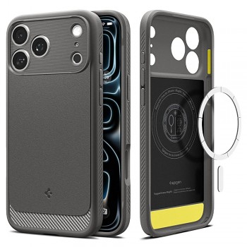 Spigen Rugged Armor kryt kompatibilní s MagSafe pro iPhone 18 Pro Max / 17 Pro Max šedý