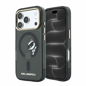 Karl Lagerfeld IML Choupette Peekaboo Magsafe Zadní Kryt pro iPhone 18 Pro Max Black
