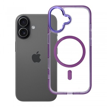 Kryt Frame Clear Hybrid Mag Cover pro iPhone 17 s MagSafe fialový
