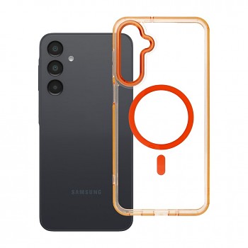 Kryt Frame Clear Hybrid Mag Cover pro Samsung Galaxy A16 s podporou MagSafe hermes orange
