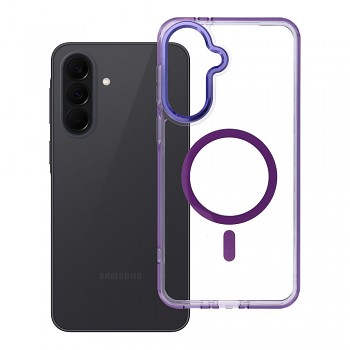 Kryt Frame Clear Hybrid Mag Cover pro Samsung Galaxy A37 s MagSafe fialový