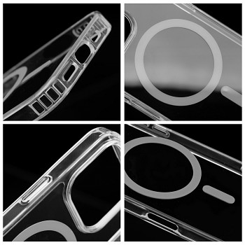 Kryt pro iPhone 13 mini Drop Glue Colorful Ring Mag s MagSafe šedý
