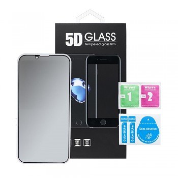 5D Full Glue tvrzené sklo pro iPhone 13 / 16e / 17e (SE 4 2025) s privátním filtrem černé
