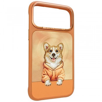 NIMMY Gentle Pets Series Dog kryt pro iPhone 18 Pro / 17 Pro s MagSafe oranžový