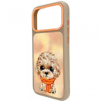 NIMMY Big Eyed Teddy Poodle kryt pro iPhone 18 Pro Max / 17 Pro Max hnědý