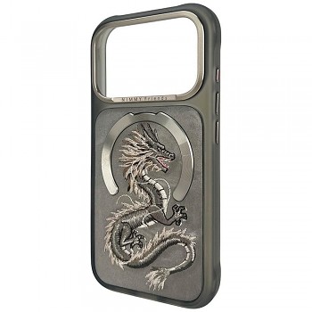NIMMY Magnetic Fantasy Animal Dragon kryt pro iPhone 18 Pro / 17 Pro s podporou MagSafe šedý