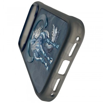 NIMMY Magnetic Fantasy Animal Unicorn kryt pro iPhone 18 Pro Max / 17 Pro Max s MagSafe modrý