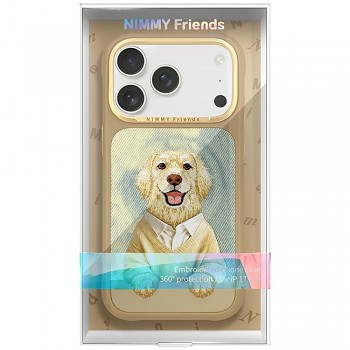 NIMMY Gentle Pets Series Dog kryt pro iPhone 18 Pro Max / 17 Pro Max s MagSafe hnědý