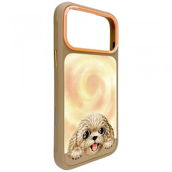 NIMMY Big Eyed Lying Teddy Poodle kryt s MagSafe pro iPhone 18 Pro Max / iPhone 17 Pro Max hnědý