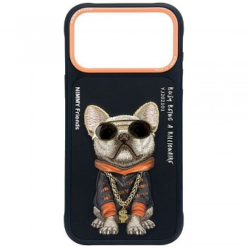 Kryt NIMMY Glasses Cool Dog na iPhone 18 Pro Max / 17 Pro Max černý
