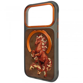 Kryt NIMMY Magnetic Fantasy Animal Horse MagSafe pro iPhone 18 Pro Max / 17 Pro Max oranžový