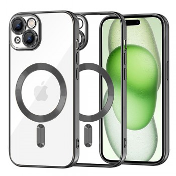 Techsuit Luxury Crystal MagSafe kryt pro iPhone 15 Plus černý