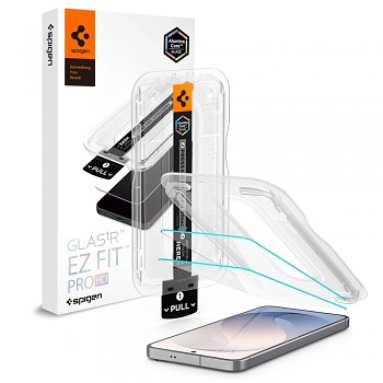 Spigen Glas.tR EZ-FIT Pro HD AGL11811 ochranné tvrzené sklo pro Samsung Galaxy S26 FE čiré (2 ks)