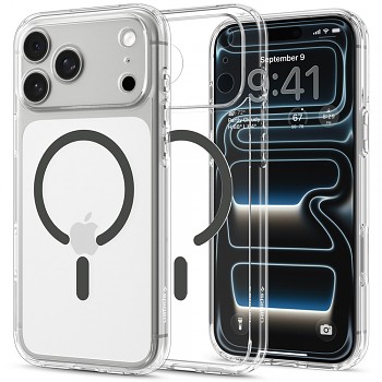 Spigen Ultra Hybrid MagSafe ACS12119 kryt pro iPhone 18 Pro Max / iPhone 17 Pro Max průhledný grafitový