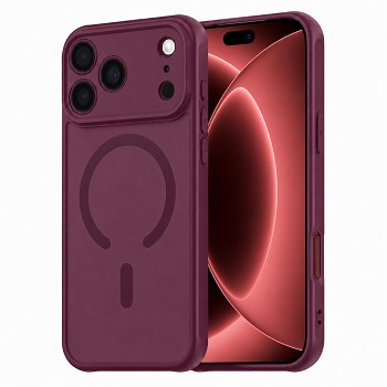 Techsuit HaloFrost II MagSafe kryt pro iPhone 18 Pro Max / iPhone 17 Pro Max tmavě třešňový