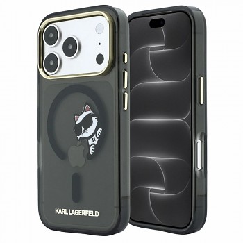 Karl Lagerfeld IML Peekaboo Print and Metal Frame MagSafe KLHMP18X6HCPSCK kryt pro iPhone 18 Pro Max / iPhone 17 Pro Max černý