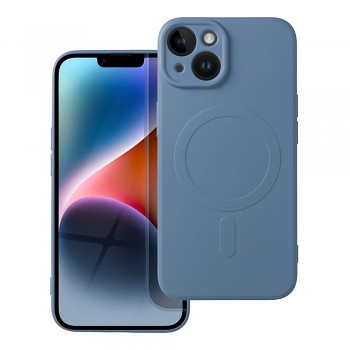 Silicone Mag Cover kryt pro iPhone 14 kompatibilní s MagSafe s ochranou fotoaparátu modrý