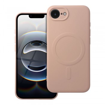 Silikonový kryt Silicone Mag Cover pro iPhone 16e s podporou MagSafe a ochranou fotoaparátu růžový